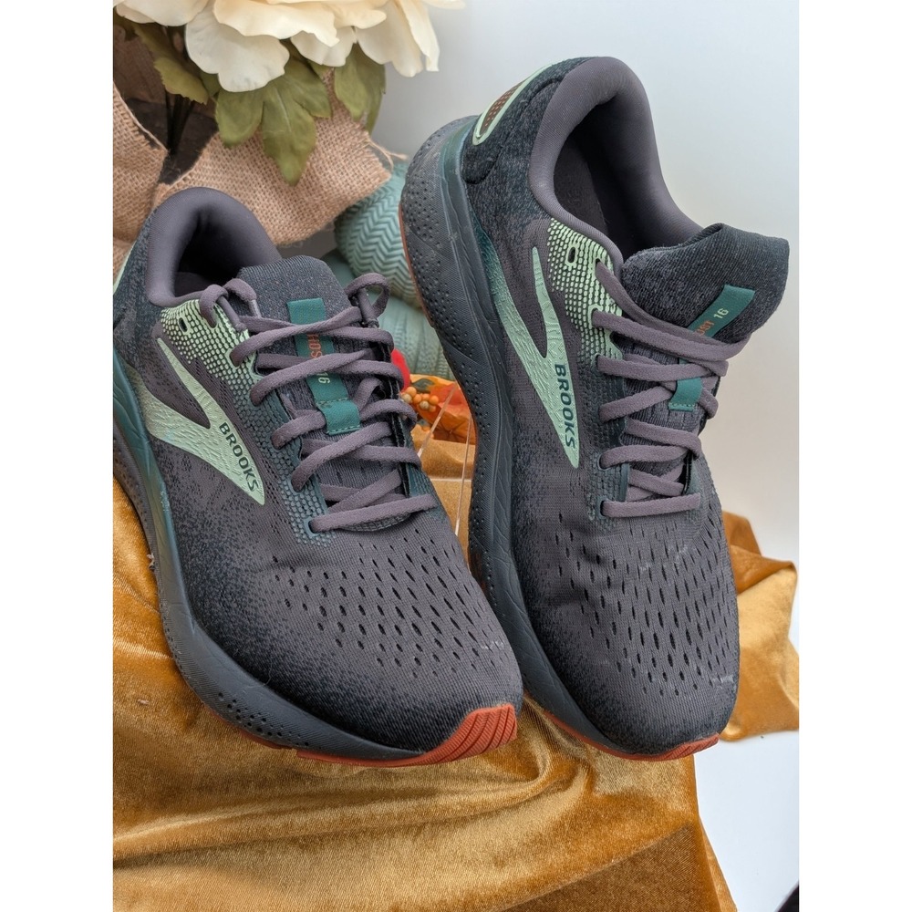 Brooks Ghost 16 Men's Running Shoes Size 10.5 M Blackened Pearl Green